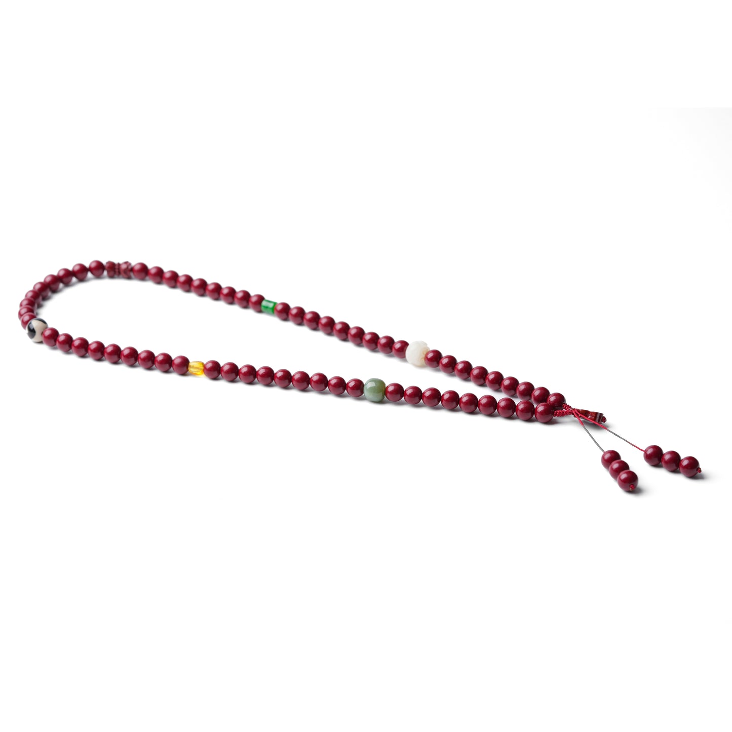 Cleansing and Protection - Amber Charmed Cinnabar Beads