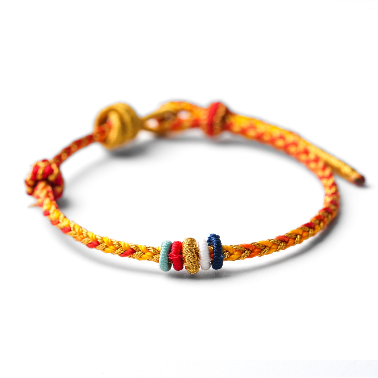 Protection and Luck – Handwoven Red String with Tibetan Dorje knot